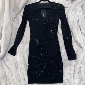 Rhinestone Sheer Dress